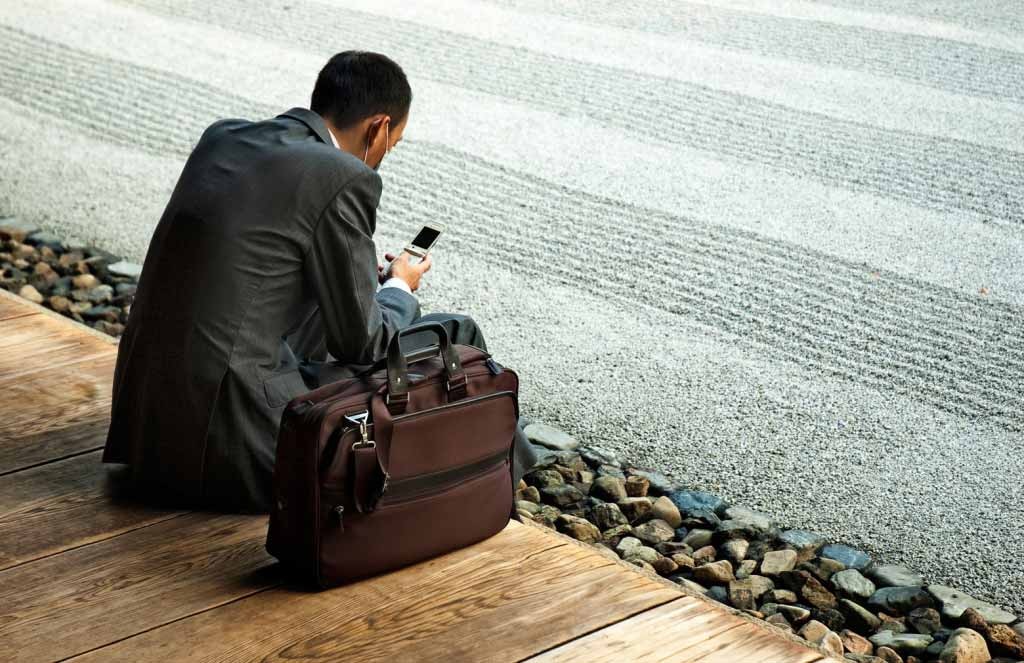 Zen businessman