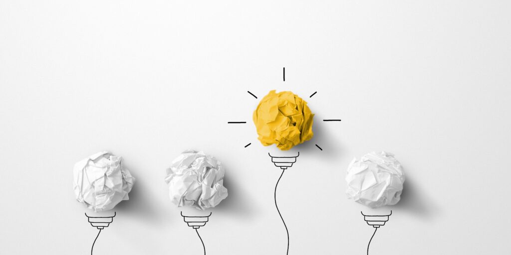 Concept,Creative,Idea,And,Innovation.,Paper,Scrap,Ball,Yellow,Colour