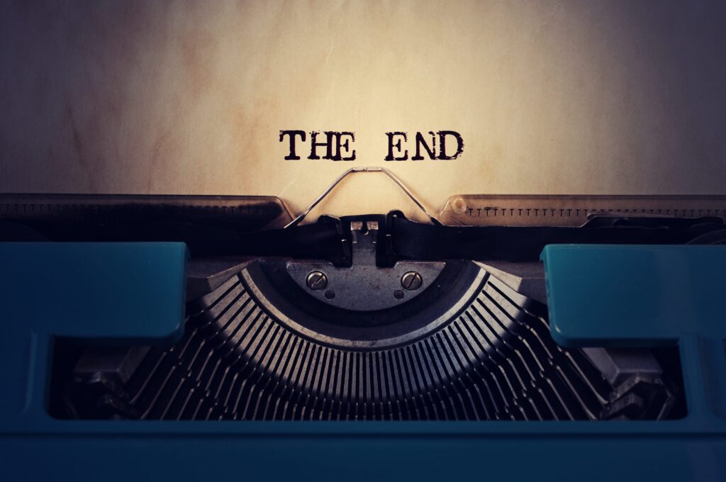 typewriter the end