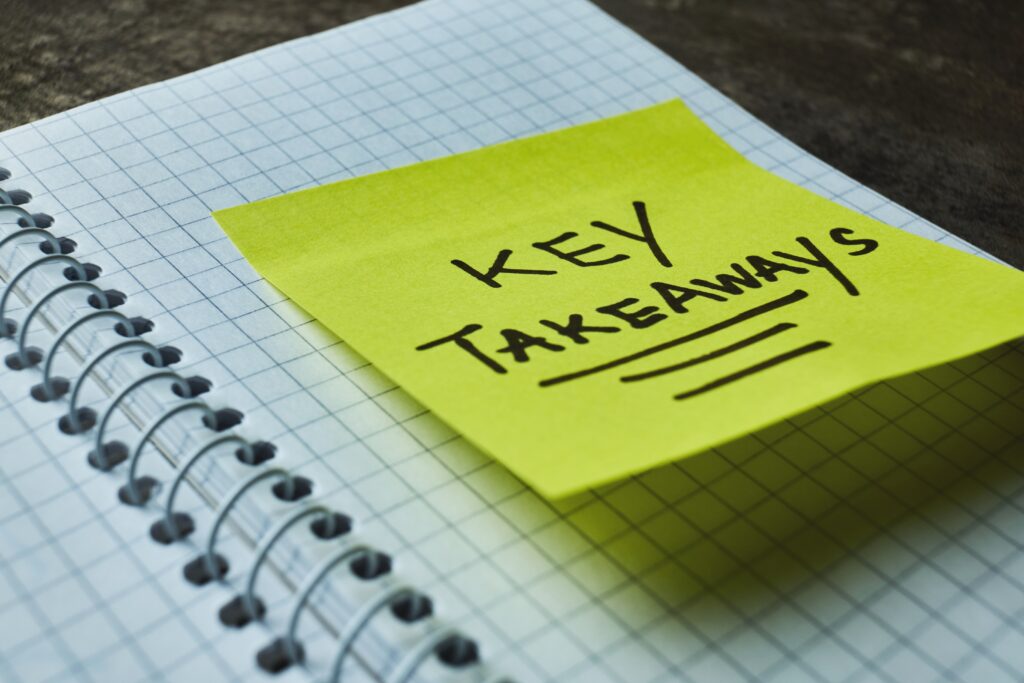 Key,Takeaways,Written,On,A,Bright,Sticky,Note